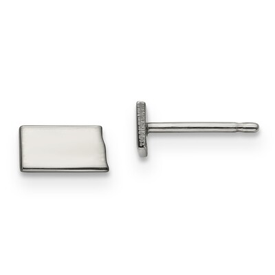 North Dakota State Small Earrings Sterling Silver Engravable XNE50SS-ND, MPN: XNE50SS-ND, 886774567…