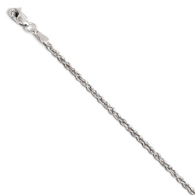 Leslie&#39;s 1.75mm Diamond Cut Rope Chain 18 Inch - 14k White Gold HB-7060-18, MPN: 7060-18, 886774545…