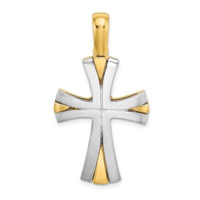 Cross Charm 14k Gold Rhodium K9729, MPN: K9729, 196904092804