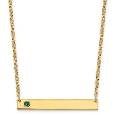 1 Birthstone with 18k Gold Bezel Large Bar Necklace 10k Gold 10XNA1085/1Y, MPN: 10XNA1085/1Y,