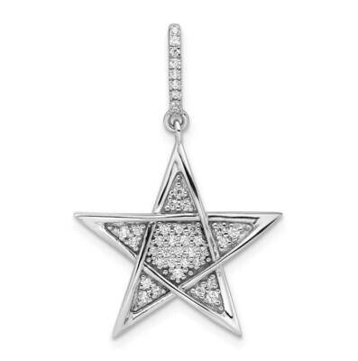Star Pendant 14k White Gold Polished PM8110-023-WA, MPN: PM8110-023-WA, 196904068670