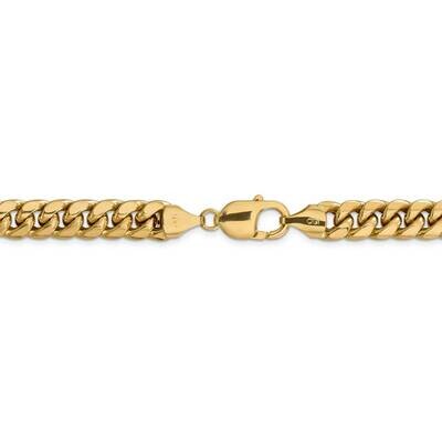 30 Inch 9.3mm Semi-Solid Miami Cuban Chain 14k Yellow Gold BC157-30, MPN: BC157-30, 886774565040