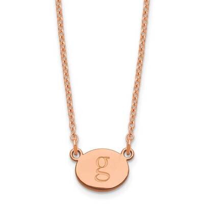 Initial Oval Necklace Sterling Silver Rose-plated XNA1348RP, MPN: XNA1348RP,