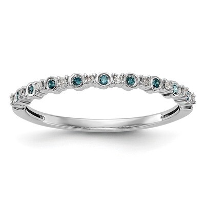 Blue &amp; White Diamond Band 14k White Gold RM3434B-BD-010-WAA, MPN: RM3434B-BD-010-WAA, RM3434B-BD-01…