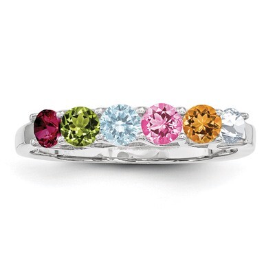 6 Birthstones Mother&#39;s Ring Sterling Silver XMR83/6SS, MPN: XMR83/6SS, 883957967349