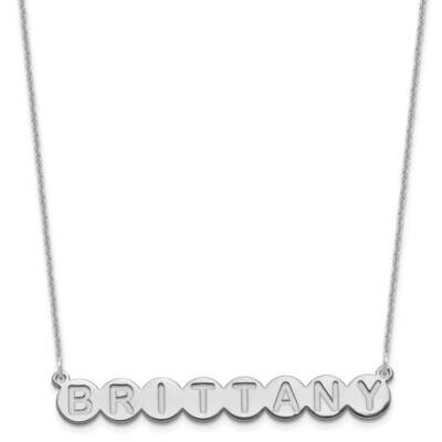 8 Letter Bubble Necklace 10k White Gold 10XNA1318W, MPN: 10XNA1318W,