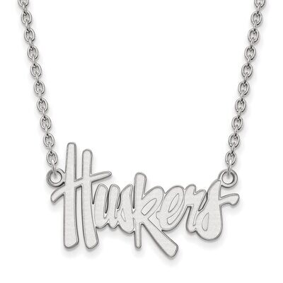 University of Nebraska Large Pendant with Necklace Sterling Silver SS010UNE-18, MPN: SS010UNE-18, 8…