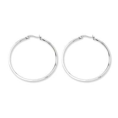 44.50mm Diameter Hoop Earrings - Stainless Steel SRE117 by Chisel, MPN: SRE117, 883957747439