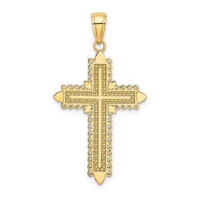 Lace Border Cross Charm 14k Gold K8550, MPN: K8550, 637218083404
