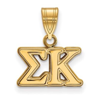 Sigma Kappa Medium Pendant Gold-plated Silver GP003SKP, MPN: GP003SKP, 886774896359