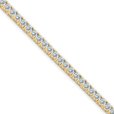 16.00ctw. Colorless Moissanite 4 Prong Tennis Bracelet 14k Gold X2048MP, MPN: X2048MP,