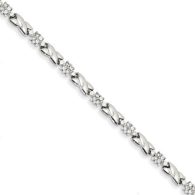 Diamond X Bracelet 14k White Gold Y10878A, MPN: Y10878A, 883957453583