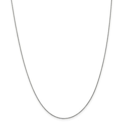 Leslie&#39;s .9 mm Round Cable Chain 20 Inch 14K White Gold HB-7241-20, MPN: 7241-20, 191101848841