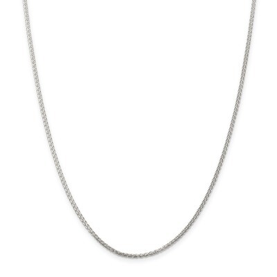 30 Inch 1.75mm Round Spiga Chain Sterling Silver QSP050-30, MPN: QSP050-30, 886774125022
