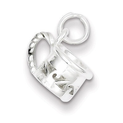 Sterling Silver Polished Mug Charm QC6805