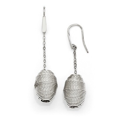 Diego Massimo Rhodium-plated Hive-shape Earrings Bronze DME118