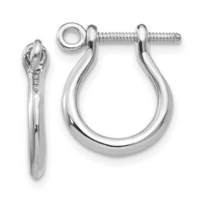 Shackle Link Screw Earrings 14k White Gold TF528W, MPN: TF528W, 637218138371