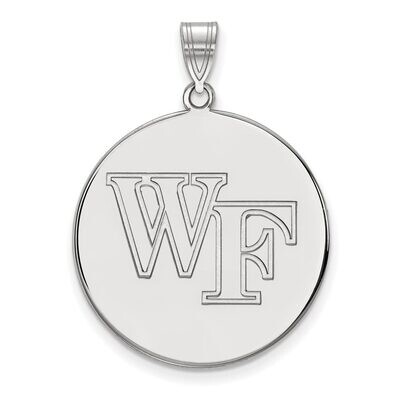 Wake Forest University Extra Large Disc Pendant Sterling Silver SS060WFU, MPN: SS060WFU, 8867747209…