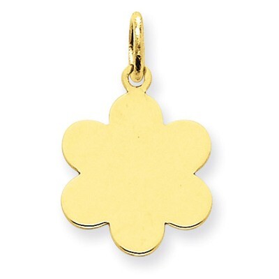 Plain .013 Gauge Engravable Flower Disc Charm 14k Gold XM203/13, MPN: XM203/13, 883957493763