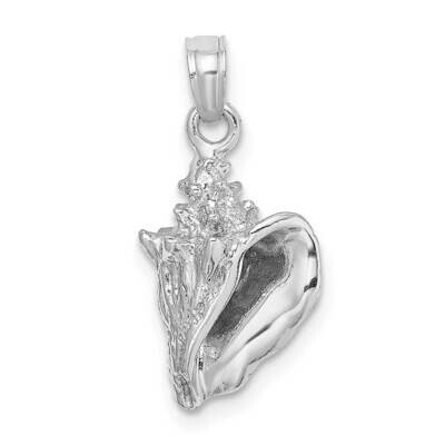 Conch Shell Charm 14k White Gold 3-D C3368W, MPN: C3368W, 637218150731
