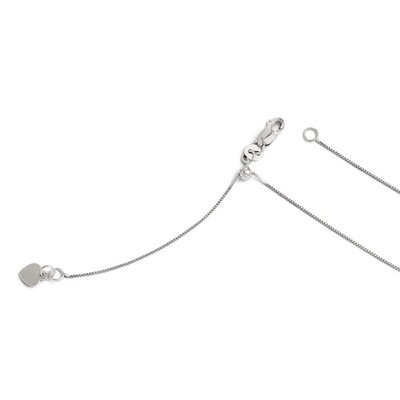 Leslie&#39;s Adjustable .7MM Baby Box Chain 22 Inch - 10k White Gold HB-8207-22, MPN: 8207-22, 88677454…