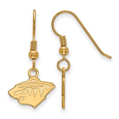 Minnesota Wild x-Small Dangle Earring Wire Gold-plated Silver GP005WIL, MPN: GP005WIL, 886774902227