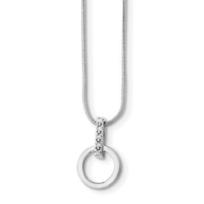 .05Ct. Diamond Necklace Sterling Silver QW201-18, MPN: QW201-18, 883957316352