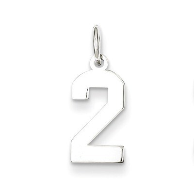Charm Number 2 Sterling Silver Polished QSS02, MPN: QSS02, 883957100685