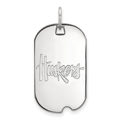 University of Nebraska Small Dog Tag 10k White Gold 1W013UNE, MPN: 1W013UNE, 886774779775