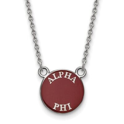 Alpha Phi Extra Small Enameled Pendant with 18 Inch Chain Sterling Silver SS012APH-18, MPN: SS012AP…