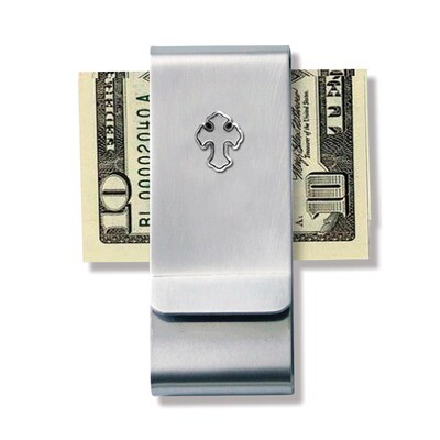 Steel Cross Satin Double Money Clip Engravable GM18272, MPN: GM18272, 785525274470