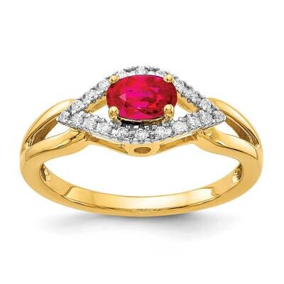 Ruby Ring 14k Gold Diamond RM5760-RU-013-YA, MPN: RM5760-RU-013-YA, 883957342627