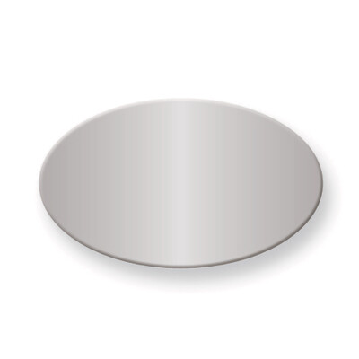 3/4 x 1 1/4 Oval Polished Aluminum Plates-Sets of 6  GM3722-PA, MPN: GM3722-PA,