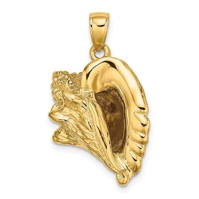 Conch Shell Charm 14k Gold 3-D K8072, MPN: K8072, 191101010149