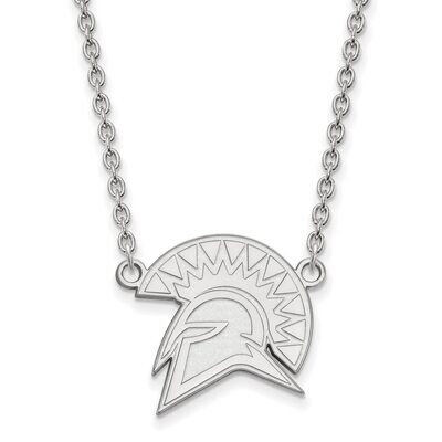 San Jose State University Large Pendant with Chain Necklace 10k White Gold 1W007SJS-18, MPN: 1W007S…