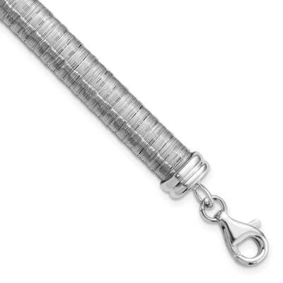 Sterling Silver Rhodium-plated Wire Wrapped with 1in ext Bracelet SSCMEI18303-7.5