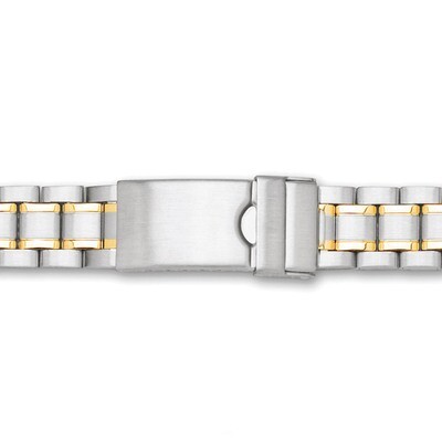 12-18mm Lady Two-tone Oyster with Deploy Satin Mirror Watch Band BA266, MPN: BA266, 886774145983