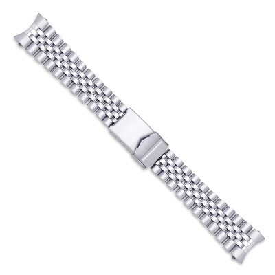 18-22mm Silver-tone Jubilee-style with Deploy Solid Watch Band BA231, MPN: BA231, 886774145167