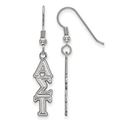 Alpha Sigma Tau Dangle Medium Earrings Sterling Silver SS004ALS, MPN: SS004ALS, 886774599014