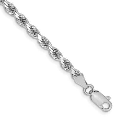 3.25mm Diamond-Cut Rope Chain 8 Inch 10k White Gold 10K024W-8, MPN: 10K024W-8, 191101567759