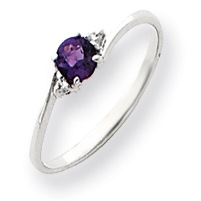 4mm Amethyst &amp; Diamond Ring 14k White Gold Y4713AM/AA, MPN: Y4713AM/AA, 883957601380