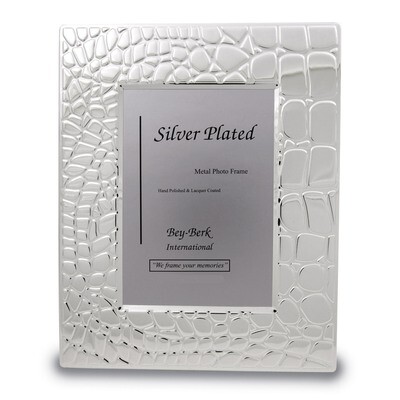 Croco Design 8 x 10 Inch Photo Frame Silver-plated GM13397