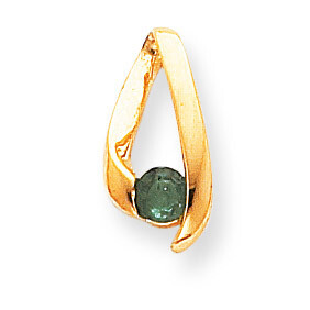 4mm Emerald pendant 14k Gold XP948E, MPN: XP948E, 883957211725
