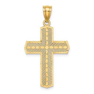 Beaded Cross Charm 14k Gold K8580, MPN: K8580, 637218090808