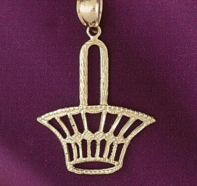 Dazzlers Jewelry Basket Pendant Necklace Charm Bracelet in Yellow, White or Rose Gold 6969, MPN: DZ…