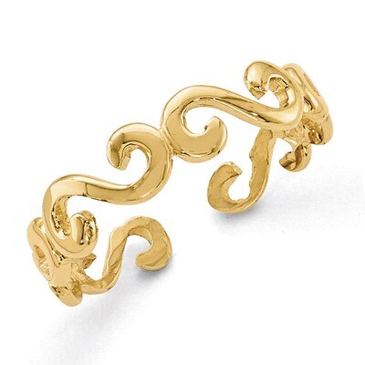 Swirl Toe Ring 14k Gold D1967, MPN: D1967, 752908239197