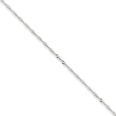 1.1mm Singapore Chain 18 Inch 14k White Gold PEN167-18, MPN: PEN167-18, 883957167183
