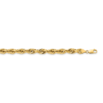 18 Inch 7.0mm Semi-Solid Rope Chain 14k Yellow Gold BC194-18, MPN: BC194-18, 883957767284