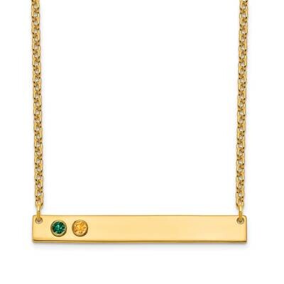 2 Birthstone Medium Bar Necklace Gold-plated  XNA1085/2GP, MPN: XNA1085/2GP, 191101991622