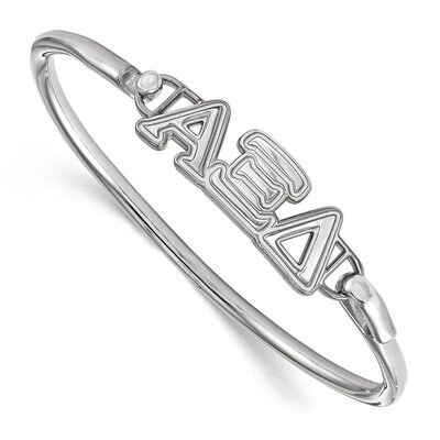 Alpha Xi Delta Small Hook and Clasp Bangle Sterling Silver SS009AXD-7, MPN: SS009AXD-7, 886774600352